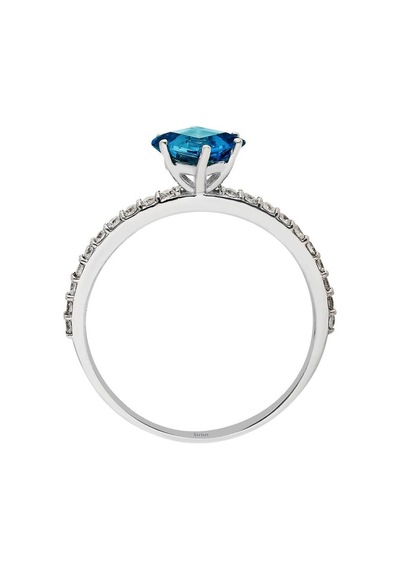 Sirius Pırlanta Ve Prenses Kesim Londonblue Topaz Yüzük 0823R0190