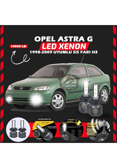 Opel Astra G 1998-2009 Sis Farı Uyumlu Şimşek Etkili Led Xenon Premium Series H3