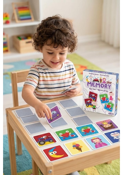 Memory Özel Seri 48 Parça Eğitici Eşleştirme Kartları Çocuk Zeka Ve Hafıza Geliştirici Oyun