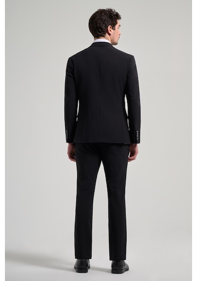 İmza Düz Gabardin Mono Yaka Tam Astar Beli Lastikli Esnek 6 Drop Slim Fit Takım Elbise 1001250155 Siyah İmza Düz Gabardin Mono Yaka Tam Astar Beli Lastikli Esnek 6 Drop Slim Fit Takım Elbise 1001250155 Siyah