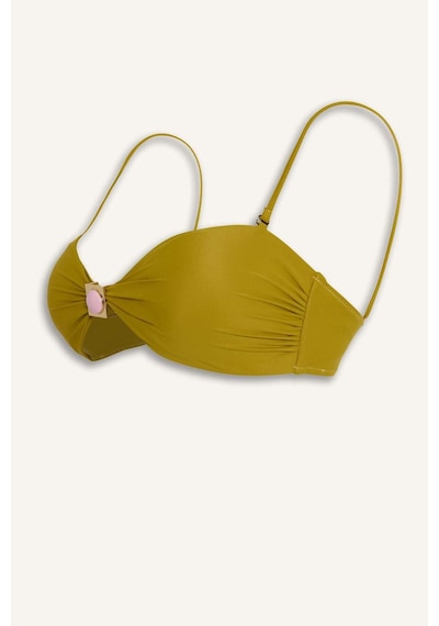 Defacto Lilyrose X Defacto Regular Fıt Bikini Üstü H8858ax26hskh229 Haki-kh229