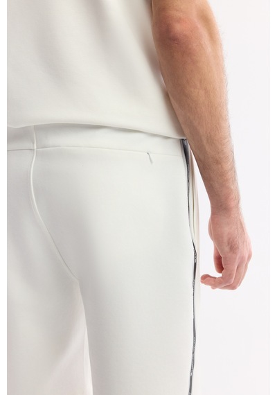 Avva Erkek Ekru Beli Lastikli Bağcıklı Bi-stretch İnterlok Örme Regular Fit Şort A51y3628