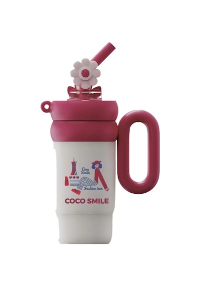 Vagonlife Cocosmile Cs-8827 760ml Pipetli Pembe Çelik Termos