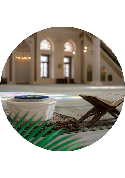 Fabrikam06 Lacivet Krem Düz Sarık İmam Sarığı Cami Sarığı S175 Lacivert Krem