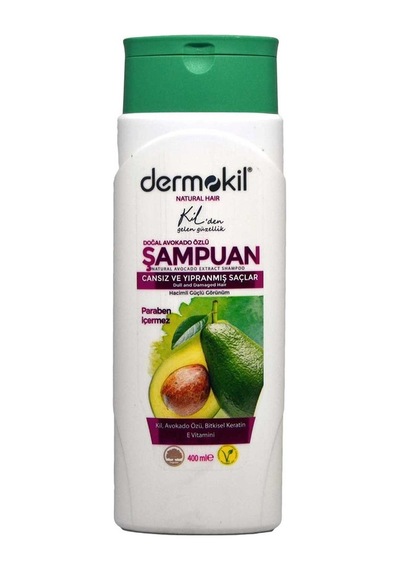 Dermokil Doğal Kil Avakado Özlü Cansız Şampuan 400 ML