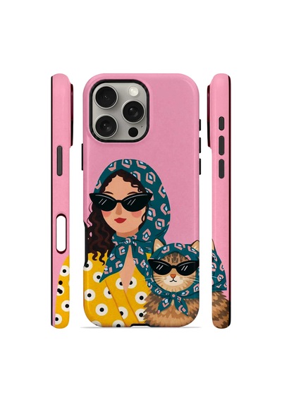 Velvoria Valestra Bohem Kedili Apple Apple iPhone Uyumlu 16 Pro Max Darbe Korumalı Kılıf Valestra Select - Bohem Kedili