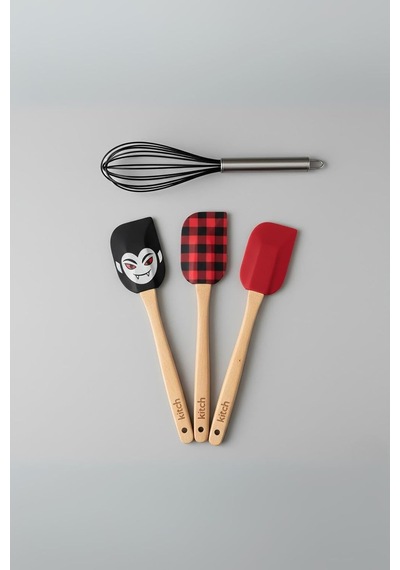 4'lü Silikon Spatula Ve Çırpıcı Seti Karışık Renk Diğer