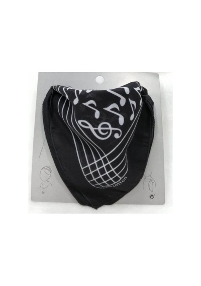 Müzik Notalı Kare Bandana Fular Aksesuar, Ücretsiz Kargo