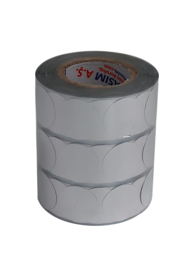 Metalize Kuşe Etiket 25mm X 25mm Ruloda 2500 Adet, Ev Ve Ofis Kullanımı İçin Kendinden Yapışan Etiket Ve Metaliz Genel