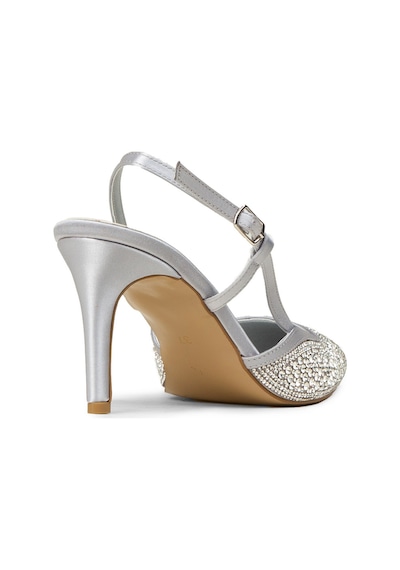 Deery Kadın Taş Detaylı Gümüş Renk Slingback Stiletto - Rd140zgmsm01 Gümüş