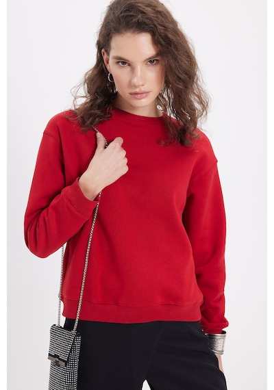 Tudors Kadın Oversize Geniş Kesim Pamuklu Bisiklet Yaka Kırmızı Sweatshirt-39924 Kırmızı Tudors Kadın Oversize Geniş Kesim Pamuklu Bisiklet Yaka Kırmızı Sweatshirt-39924 Kırmızı