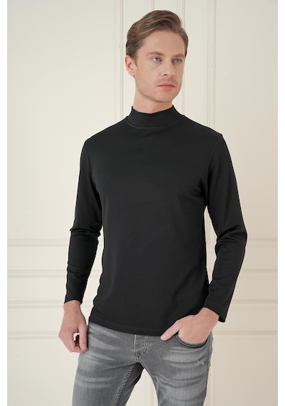 Efor Ts 894 Slim Fit Siyah Spor T-shirt Siyah