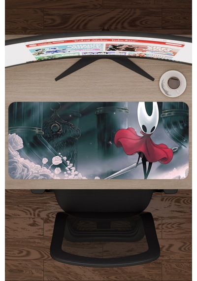 Hollow Knight Silksong Dikişli Kauçuk Oyuncu Mousepad V3 - 70x30 Xl Gaming Mouse Pad