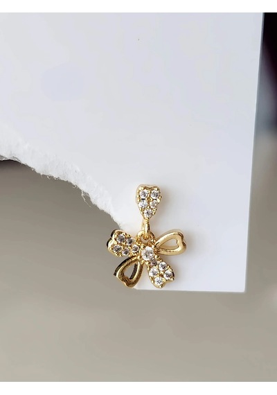 Sallantılı Fiyonk Kurdela Model Kıkırdak Piercing Tragus Helix Altın Gold Renk Küpe Gold