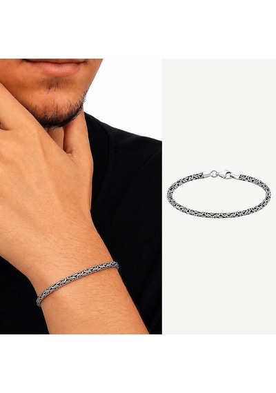 Tesbihane 925 Ayar Gümüş 4 Mm Erkek Kral Bileklik