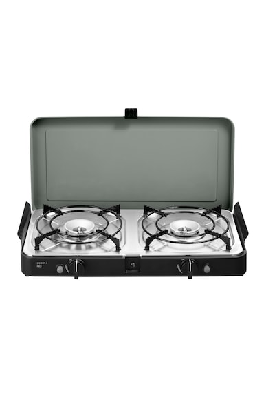 Cadac 2 Cook 3 Pro Kamp Ocağı - 2 Brülörlü, Piezo Ateşleme, Rüzgarlıklı, Dış Mekan Kullanımına Uygun Siyah