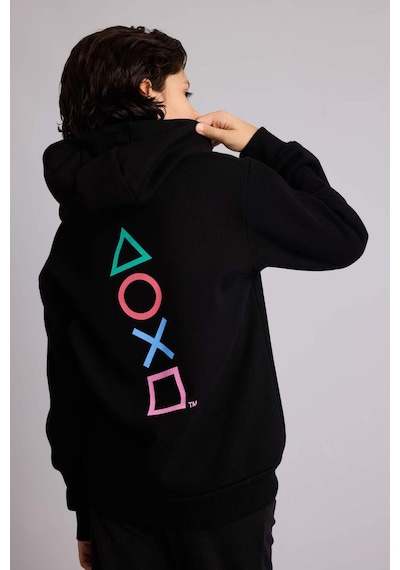 Defacto Erkek Çocuk Playstation Kapüşonlu Sweatshirt F9906a825cwbk81 Siyah-bk81