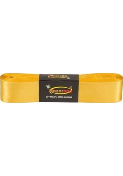 Nazarone Saten Kurdele 3 Cm / 10 Metre Sarı 412