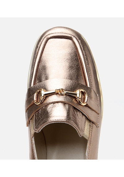 Hotiç Kadın Deri Bronz Lastik Detaylı Tokalı Günlük Loafer 01ayh306230a470 VIZON Hotiç Kadın Deri Bronz Lastik Detaylı Tokalı Günlük Loafer 01ayh306230a470 VIZON
