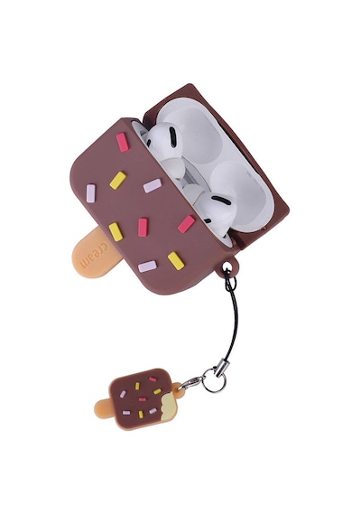 Mobilefix Apple Uyumlu AirPods Pro 2 Tpu Kabartma Figürlü İpli Airbag 37 Silikon Kılıf-no33 No33