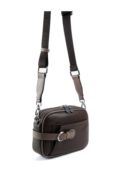 Silver Polo Sp1256 Kadın Çapraz Çanta Düz Kahve-vizon