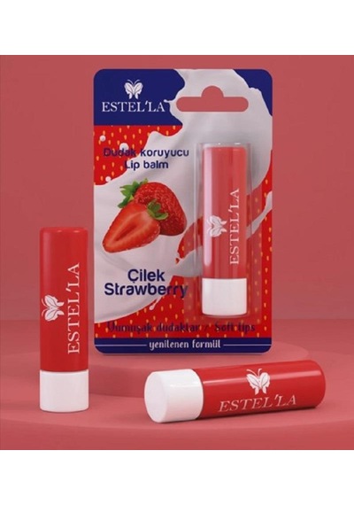 Estel'la Yetişkin Dudak Koruyucu Lip Balm Çilek