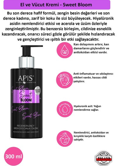 Apis Natural Sweet Bloom El ve Vücut Kremi 300 ML