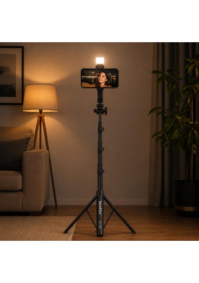 Coverzone Neepho 1.8m Led Işıklı Bluetooth Selfie Çubuğu Tripod K