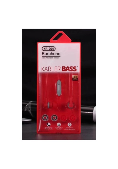Karler Bass Kr-204 Kablolu Kulaklık - Kırmızı Çok Renkli