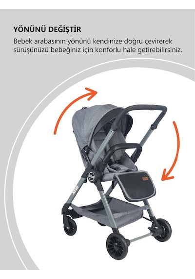 Convers Neva Yeni Nesil Cabin Çift Yön Bebek Arabası Bej 8594589625207