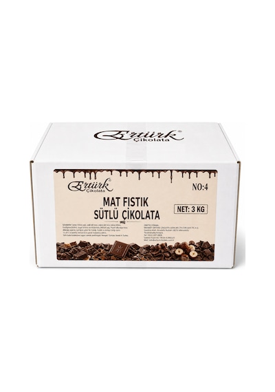 Ertürk Mat Fıstık Sütlü Çikolata Standart No:4 3 Kg