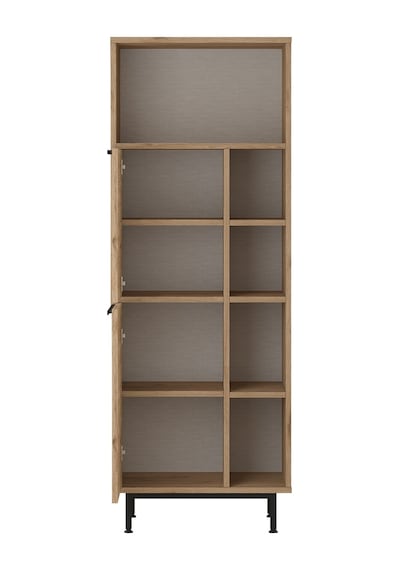 Yurudesign Ocean Mutfak Kiler Dolabı Mikrodalga 2 Kapaklı Raflı Metal Ayaklı Sepet On10a-s