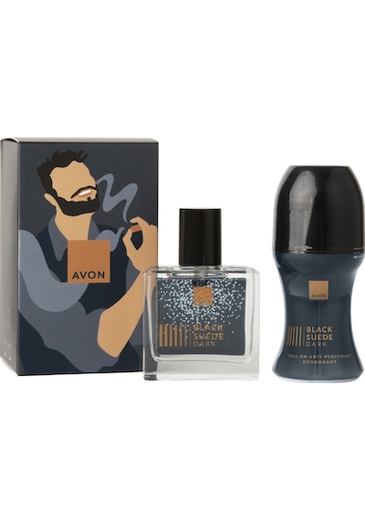 Black Suede Dark Erkek Parfüm Ve Rollon Hediye Seti Odunsu