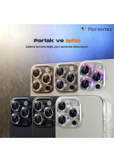 İphone 13 Pro,13 Pro Max İçin, Taşlı, Kamera Lens Koruyucu, Basit Kurulum, Hd Görüntü, Metal Çerçeve, 9h Temperli Cam, Çizilmeye Dayanıklı, Diamond Camera Lens Protector Gold