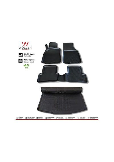 Renault Fluence Uyumlu Paspas Bagaj Havuzu Set 2009 Sonrası 3d Havuzlu