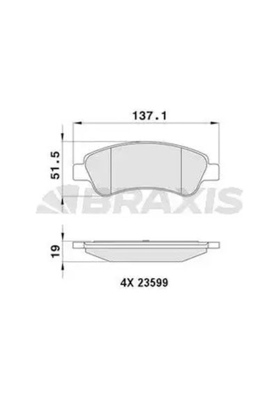 Peugeot 2008 On Fren Balatasi 1.5 Bluehdi 2018-2019 Braxıs Ab0003