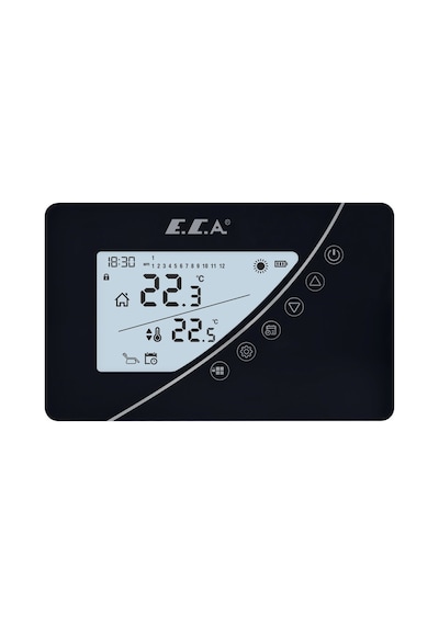 E.C.A. Poly Touch 400B Kablosuz Oda Termostatı Siyah