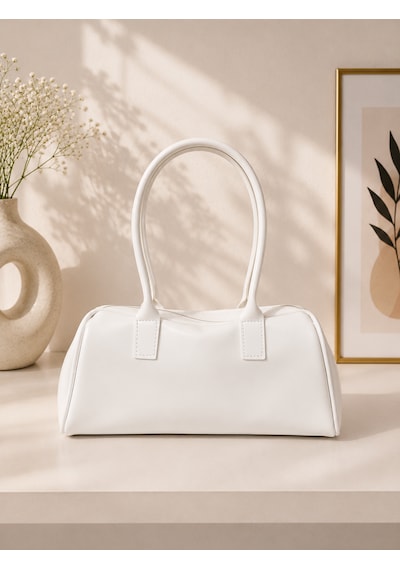 Zeydila Beyaz Minimal Omuz Çantası Şık Ve Modern Tasarım