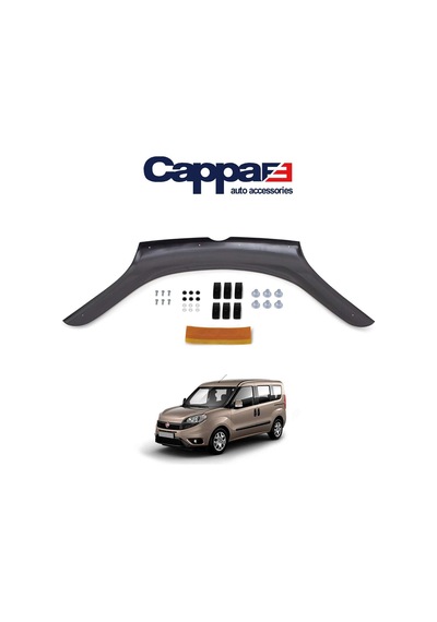 Cappafe Fiat Doblo Ön Kaput Koruyucu Rüzgarlık 4Mm Abs 2015-›