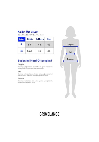 Grimelange Siena Kadın Hafif Yüksek Yaka Duble Kol Kontrast Parçalı Yumuşacık Pofuduk Triko Grimelanj Kazak Grimelanj