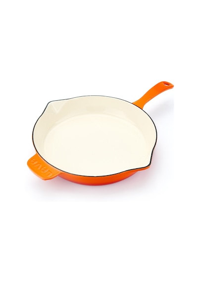 Lava Döküm Yuvarlak Kızartma Tavası Metal Saplı 28 CM