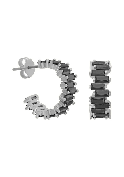 Siyah Taşlı Küpe 718893 Silver