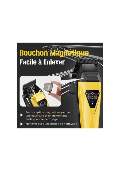 Tıraş Makinesi Seti V-877 S3 - Profesyonel 3'lü 9000 Rpm Dlc Bıçak - Sarı