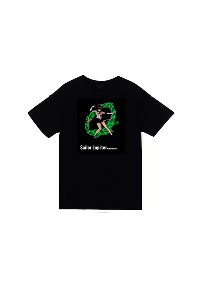 Sailor Moon Anime Baskılı Unisex %100 Pamuk Siyah T-shirt SIYAH