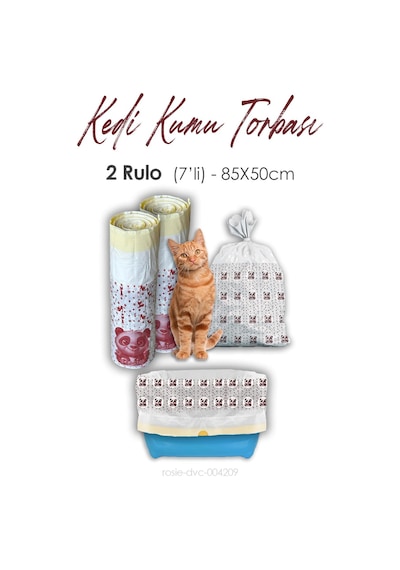 Rosie Kedi Kumu Torbası 85 x 50 CM 14 Adet