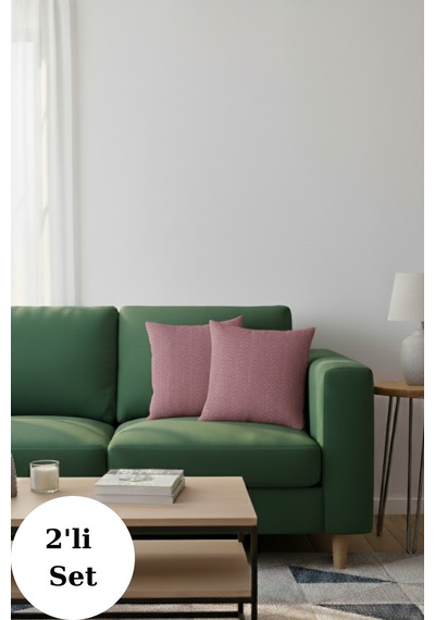 Miracolo Home Bordo Pamuklu Dekoratif Kırlent Kılıfı 43x43 2 Adet