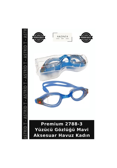 Premium 2788-3 Yüzücü Gözlüğü Mavi Aksesuar Havuz Kadın
