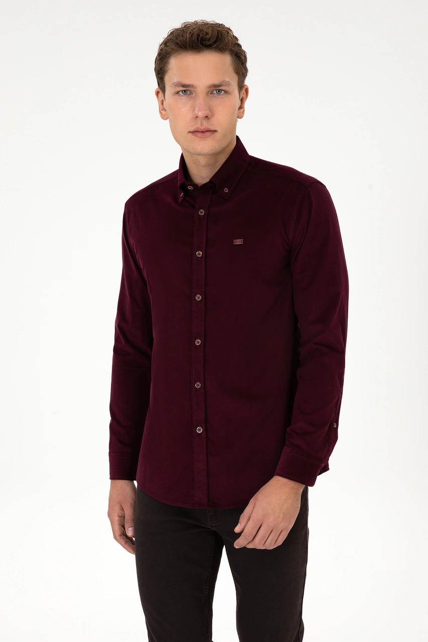 U.s. Polo Assn. Erkek Plum Gömlek Desenli 50315915-vr177 New Plum
