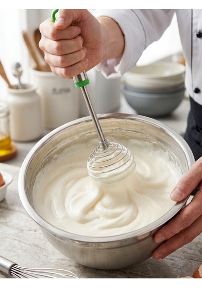 Mucit Home Yeni Nesil Pandispanya Kek Çırpıcı Yaylı Yumurta Çırpıcı Krema Çırpma Aleti Krom