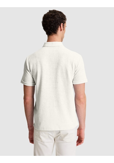 Pierre Cardin Ekru Slim Fit Fermuarlı Polo Yaka Tişört 50321152 Vr019